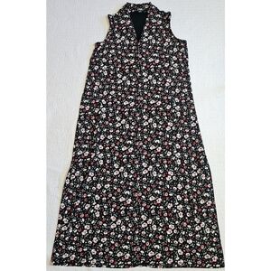 J. Jill Floral Wearever Sleeveless Midi Dress